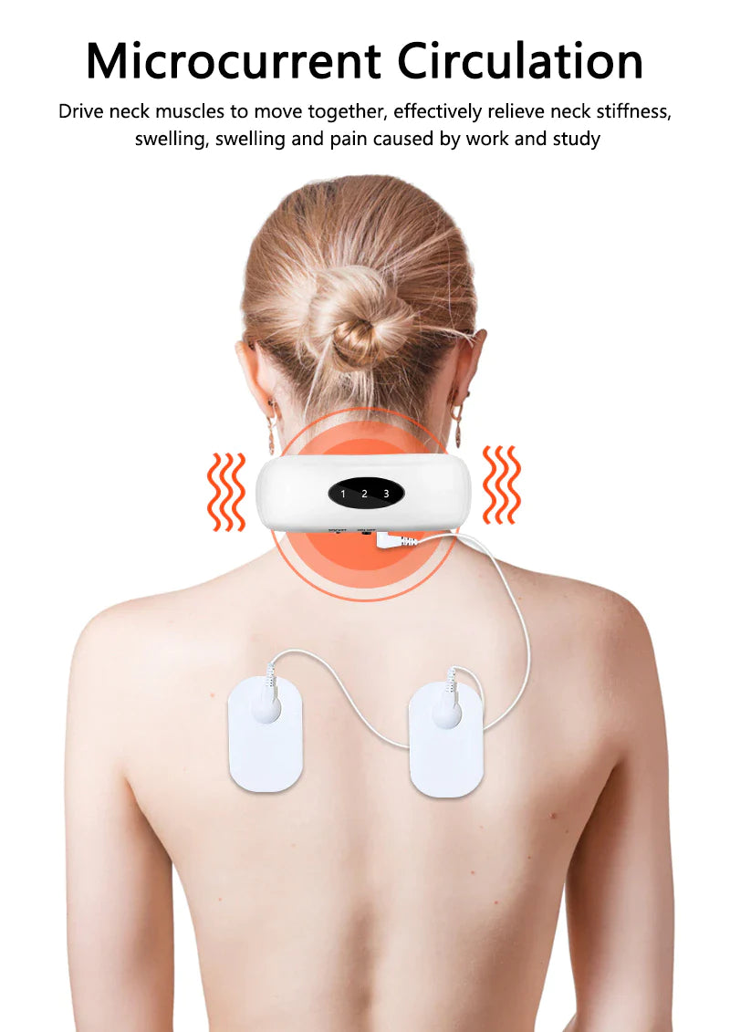 Electric Cervical Pulse Neck Massager Muscle Relax Massage Magnetic Therapy US