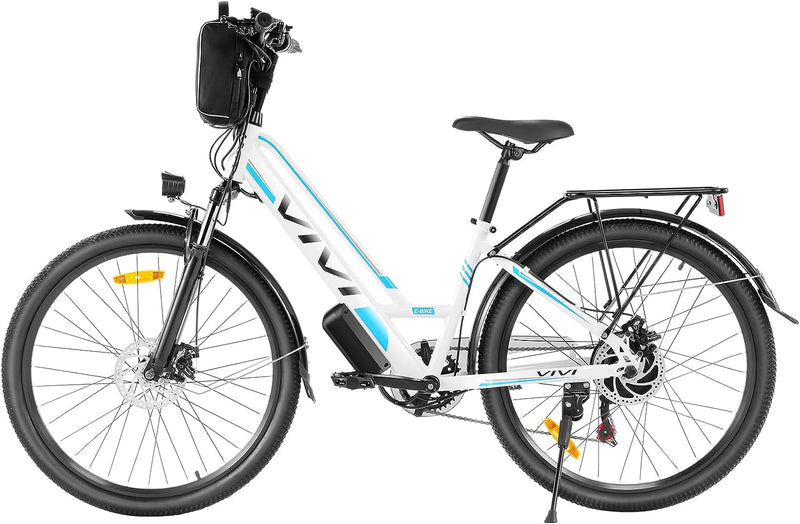 Vivi Electric Bike 500W Cruiser Ebike 26" Electric Bike for Adults, Commuter Electric Bicycles, 20 MPH Women Ebikes for Adults with 48V Removable Battery, 7 Speed Cruise Control Bike, up to 50 Miles