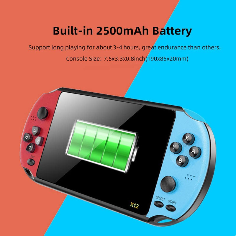 Handheld Game Console 5.1 Inch Pro Retro Games Consoles Built-In Classic Games Rechargeable Battery Portable Style Game Consoles X12