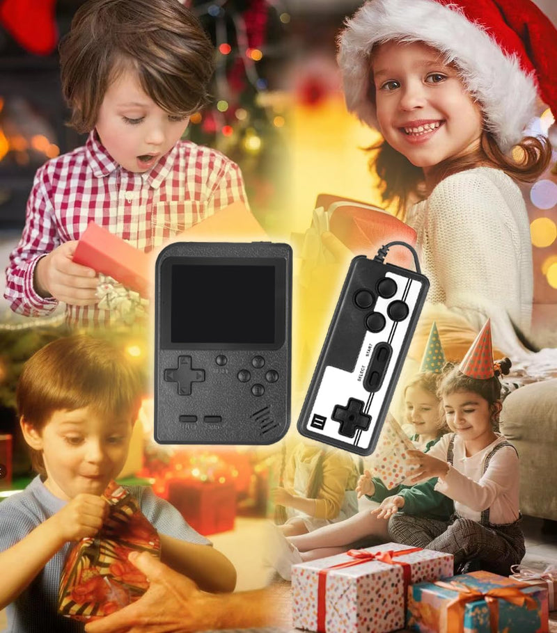 Hikonia Handheld Game Console,Portable Retro Video Game Console with 500 Classical Games,3.0 Inches Screen,1020mAh Rechargeable Battery,Support for TV & Two Players,Gift for Kids & Adult(Red)