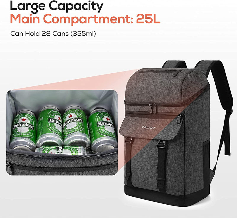 Backpack Cooler Leak Proof 28 Cans Cooler Backpack Insulated Waterproof Cooler for Men and Women, Picnic, Hiking, Work, Trip
